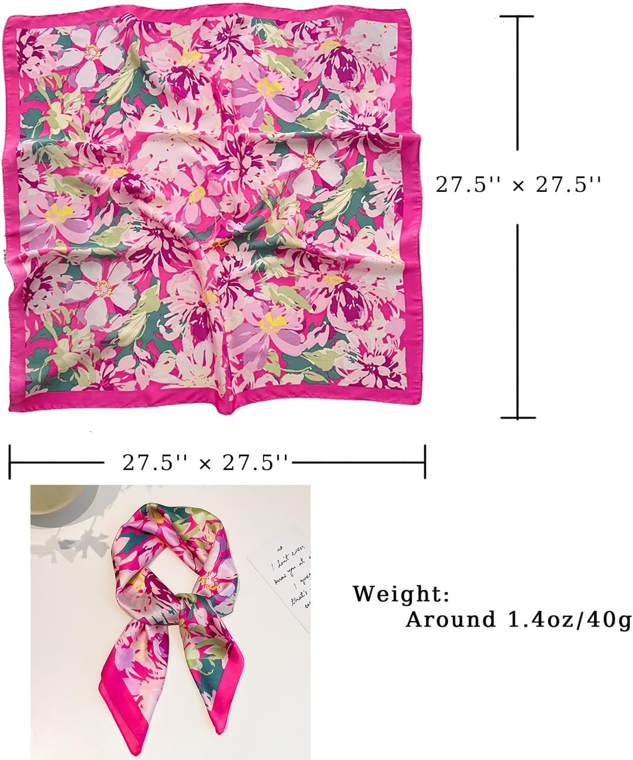 Satin Bandana Headscarf for Women Silky Hair Scarves for Fashion Lightweight - Image 5
