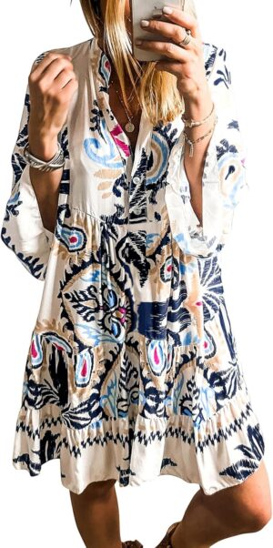 miduo Womens Summer Dress Casual V ...