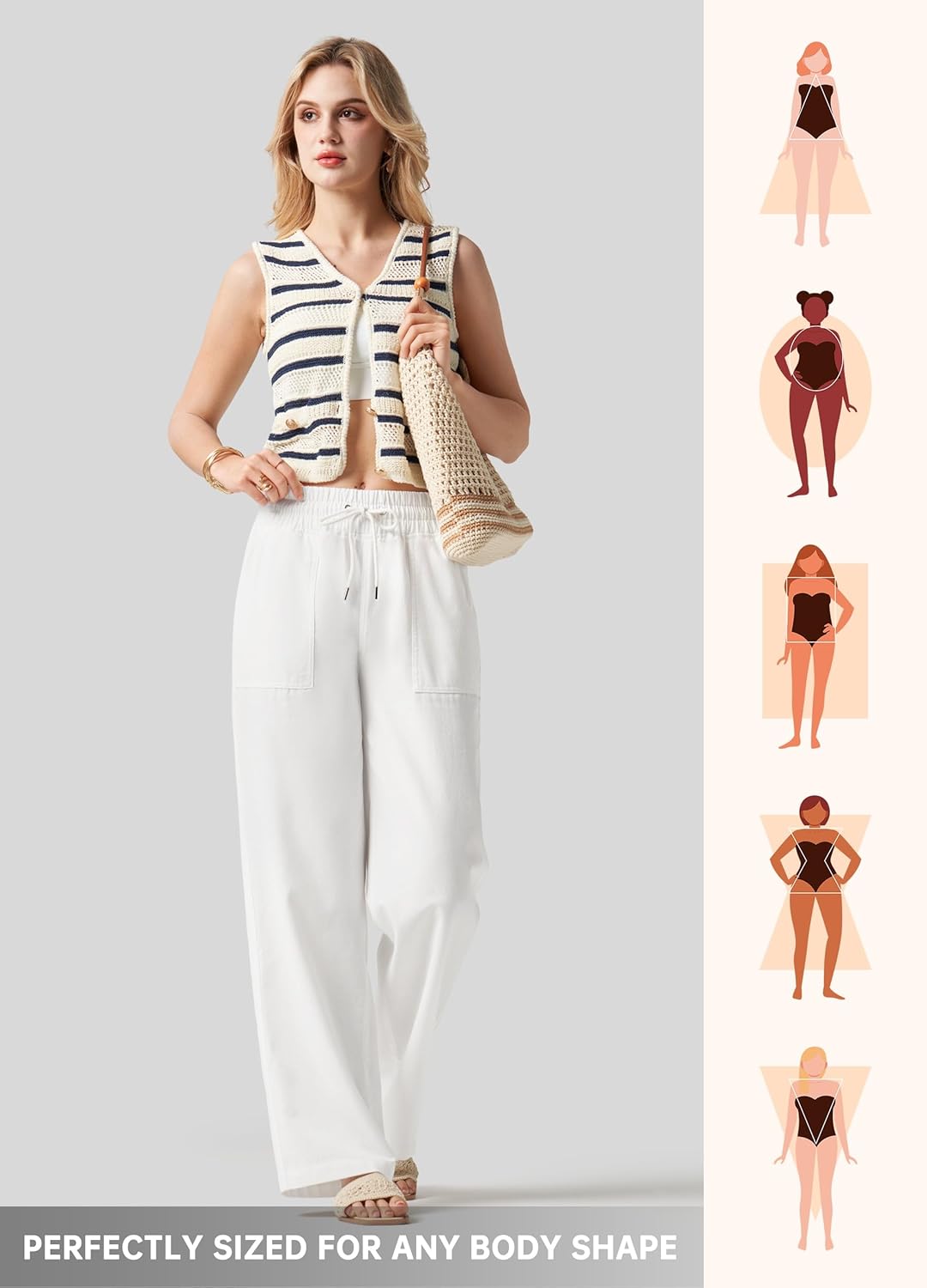 Willit Women Linen Pants Wide Leg Casual Palazzo Pants Cotton Linen Lounge Beach Summer Pants with Pockets 29"/31"/ 33" - Image 6