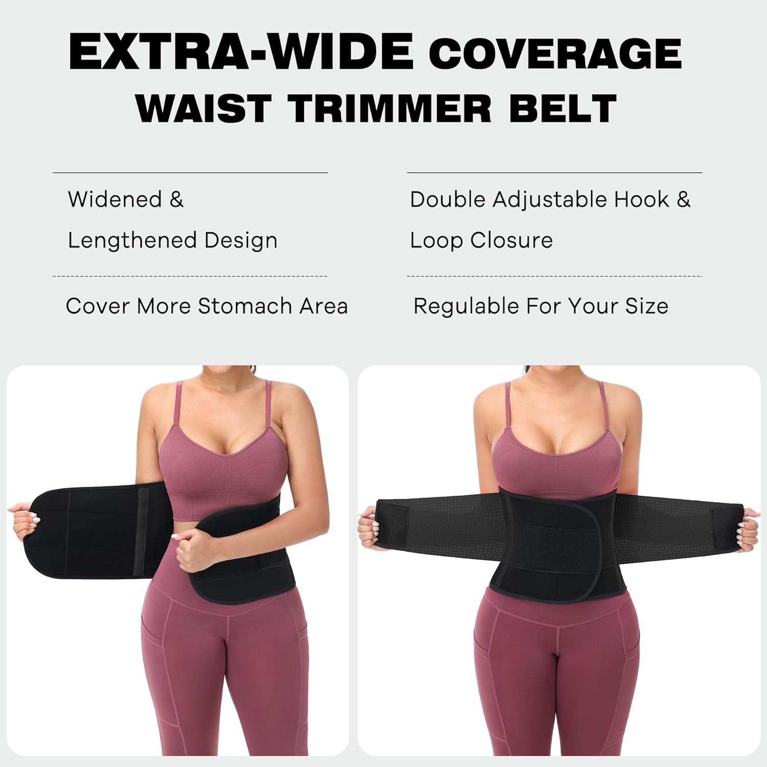 VENUZOR Waist Trainer Belt for Women - Waist Cincher Trimmer - Slimming Body Shaper Belt - Sport Girdle Belt (UP Graded) - Image 4