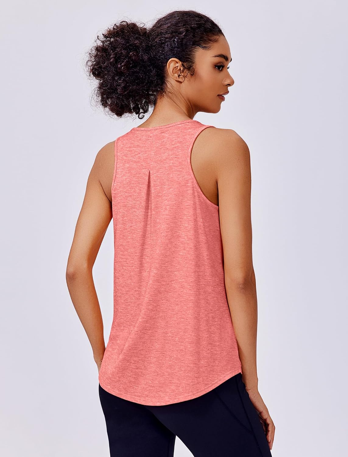 PINSPARK Workout Tops for Women Racerback Tank Top Pack Sleeveless Athletic Running Tops Loose Gym Shirt Quick Dry Yoga Tank - Image 4