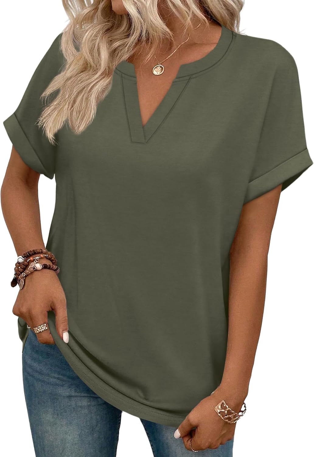 WIHOLL Womens Blouses Spring Tops Short Sleeve Shirts Dressy Casual Summer Vacation Fashion Clothing 2026 - Image 3