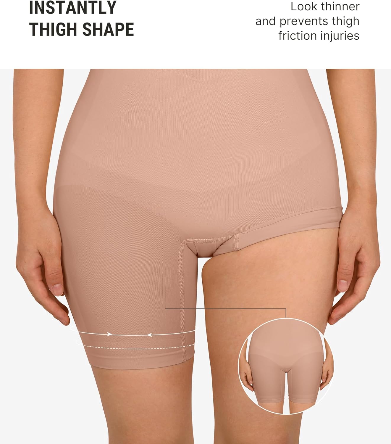 FeelinGirl Shapewear Tummy Control Seamless Bodysuit Hip Enhancer Body Shaper for Women - Image 4