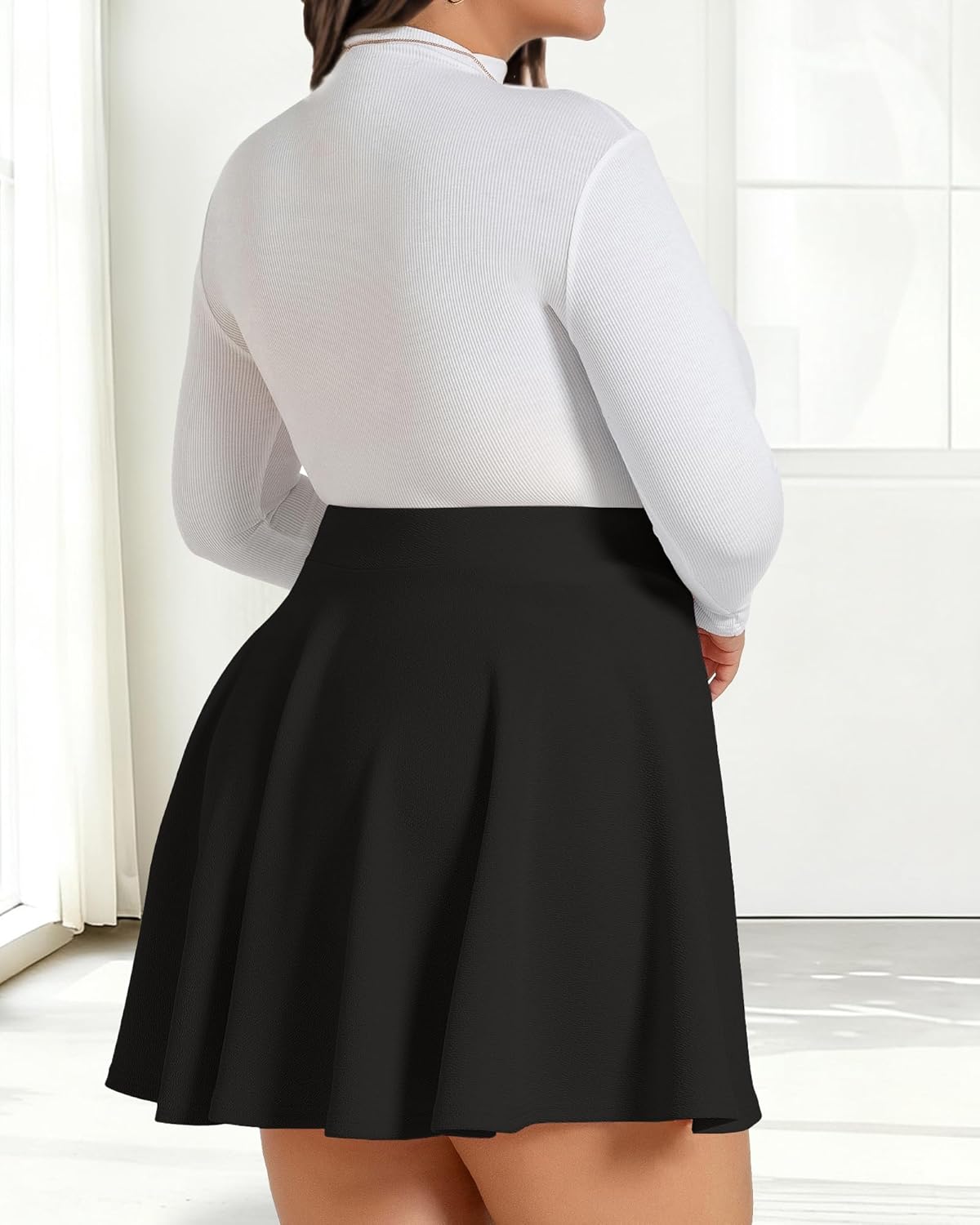 JOELLYUS Plus Size Skirts for Women Summer Pleated Mini Skirt Casual Flowy High Waisted Womens Short Skirts 2026 - Image 6
