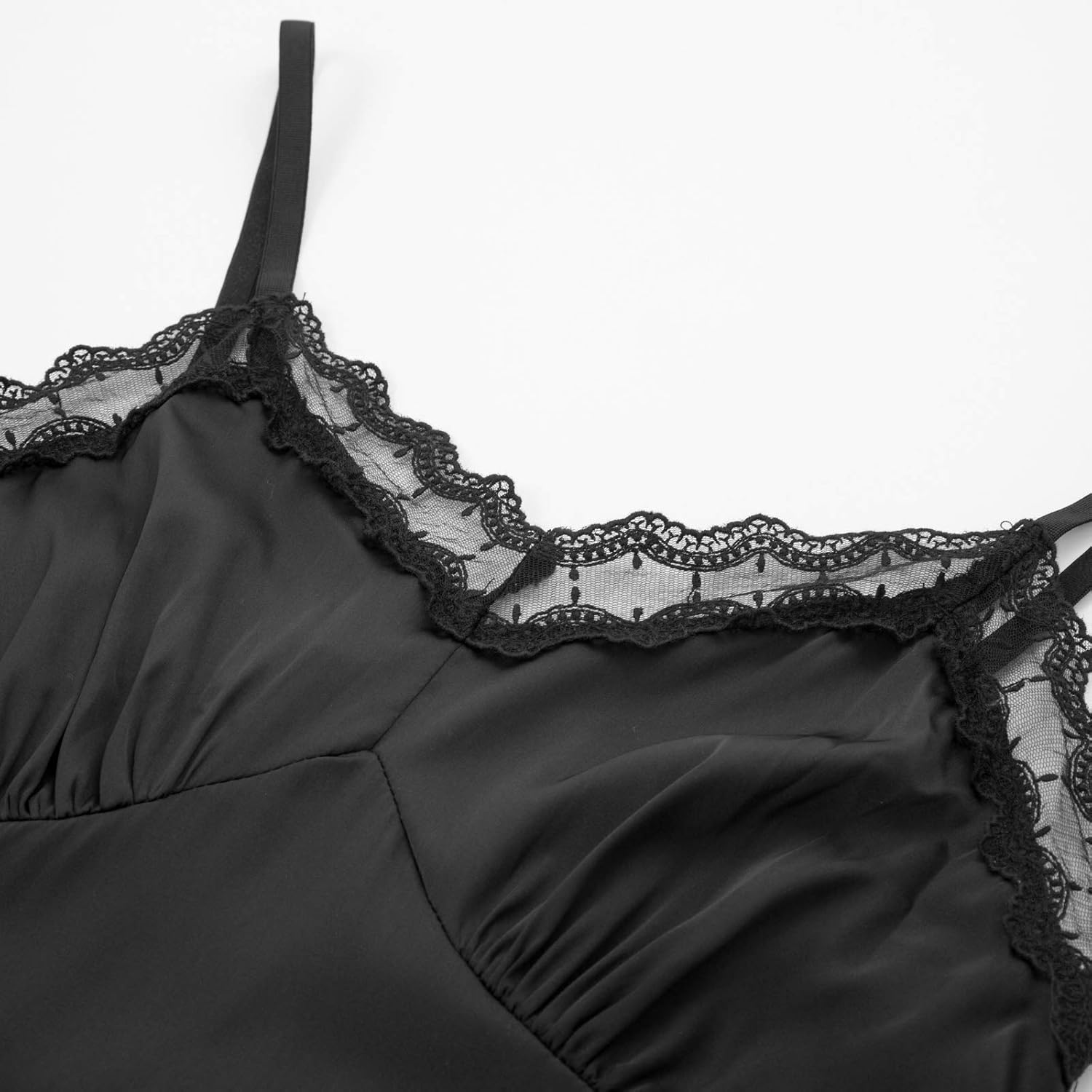 Belle Poque Lace Full Slips for Women Under Dresses Adjustable Spaghetti Strap Cami Dress - Image 5