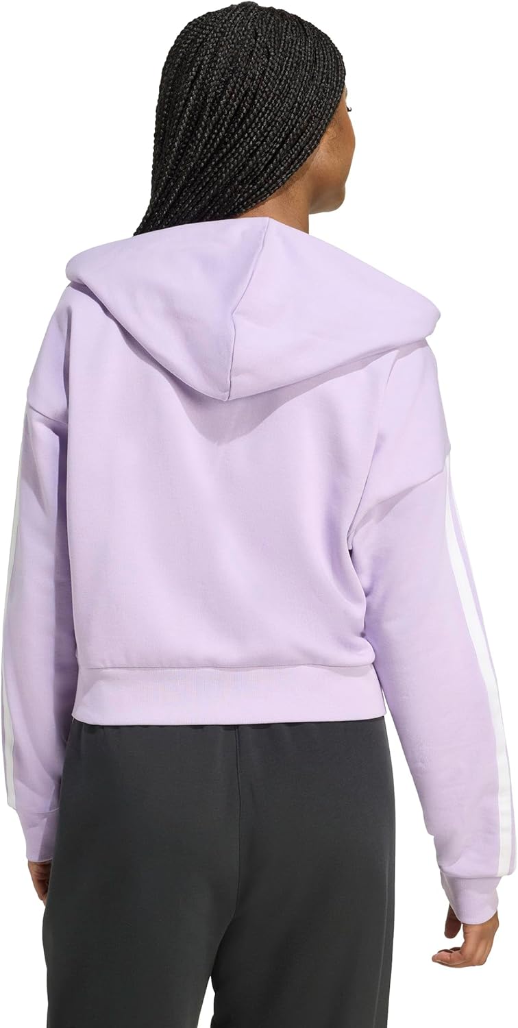 adidas Women's Essentials 3-stripes French Terry Full-zip Hoodie - Image 3