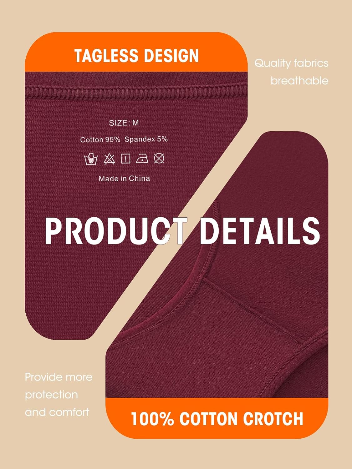 Cotton Hipster Panties Women: 6-Pack Soft Full Coverage Mid Rise Underwear for Everyday Comfort - Image 5