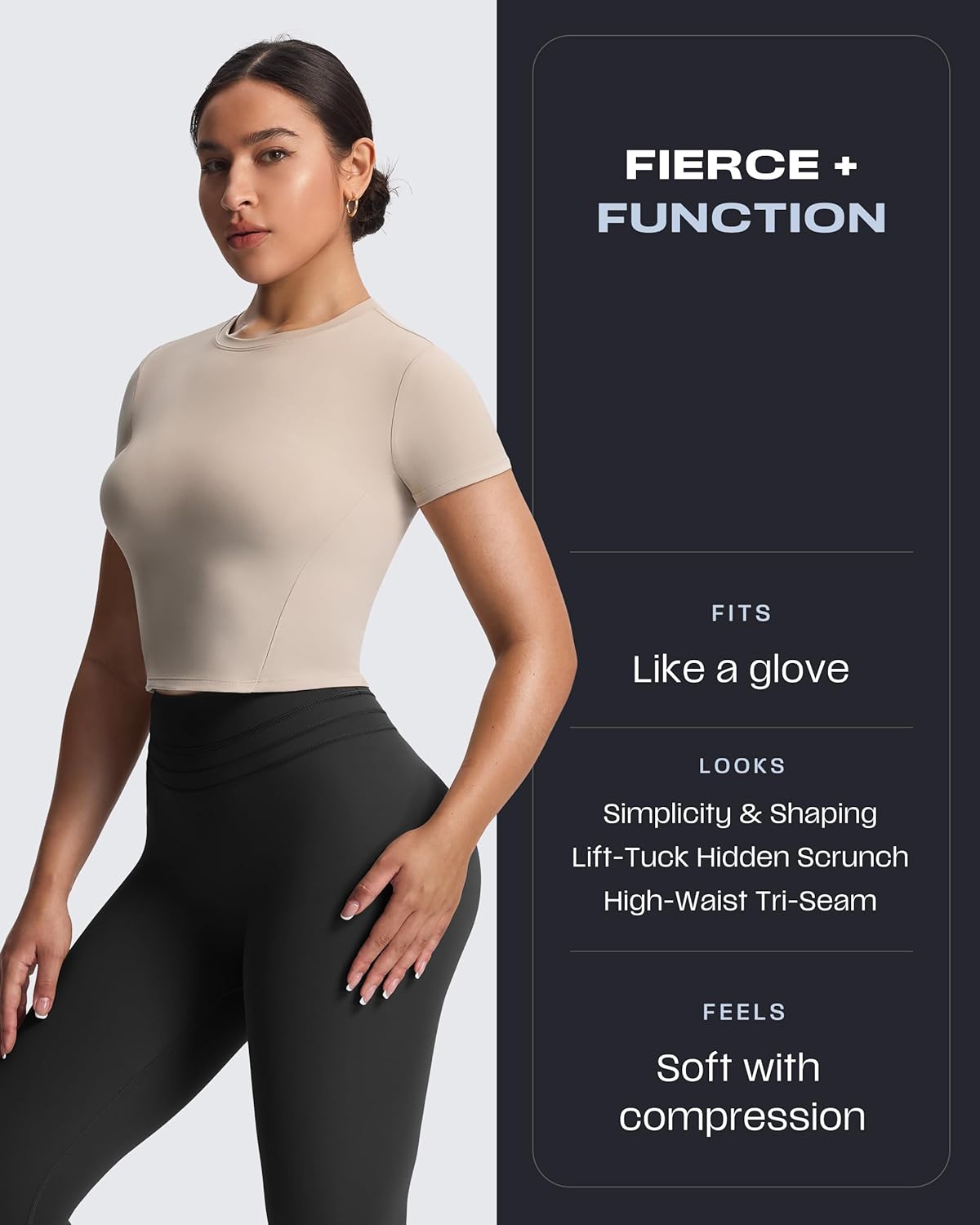 Aoxjox High Waisted Workout Leggings for Women Scrunch Tummy Control Luna Buttery Soft Gym Yoga Pants 26" - Image 3