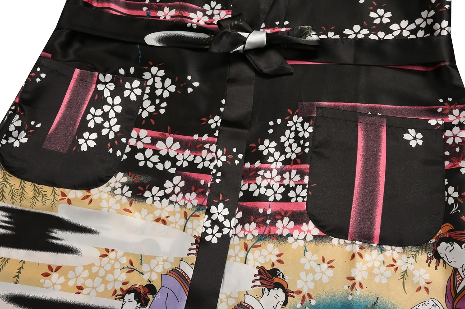 Women's Floral/Patterned Silky Kimono Robes Long Satin Bathrobes Sleepwear Loungewear - Image 4
