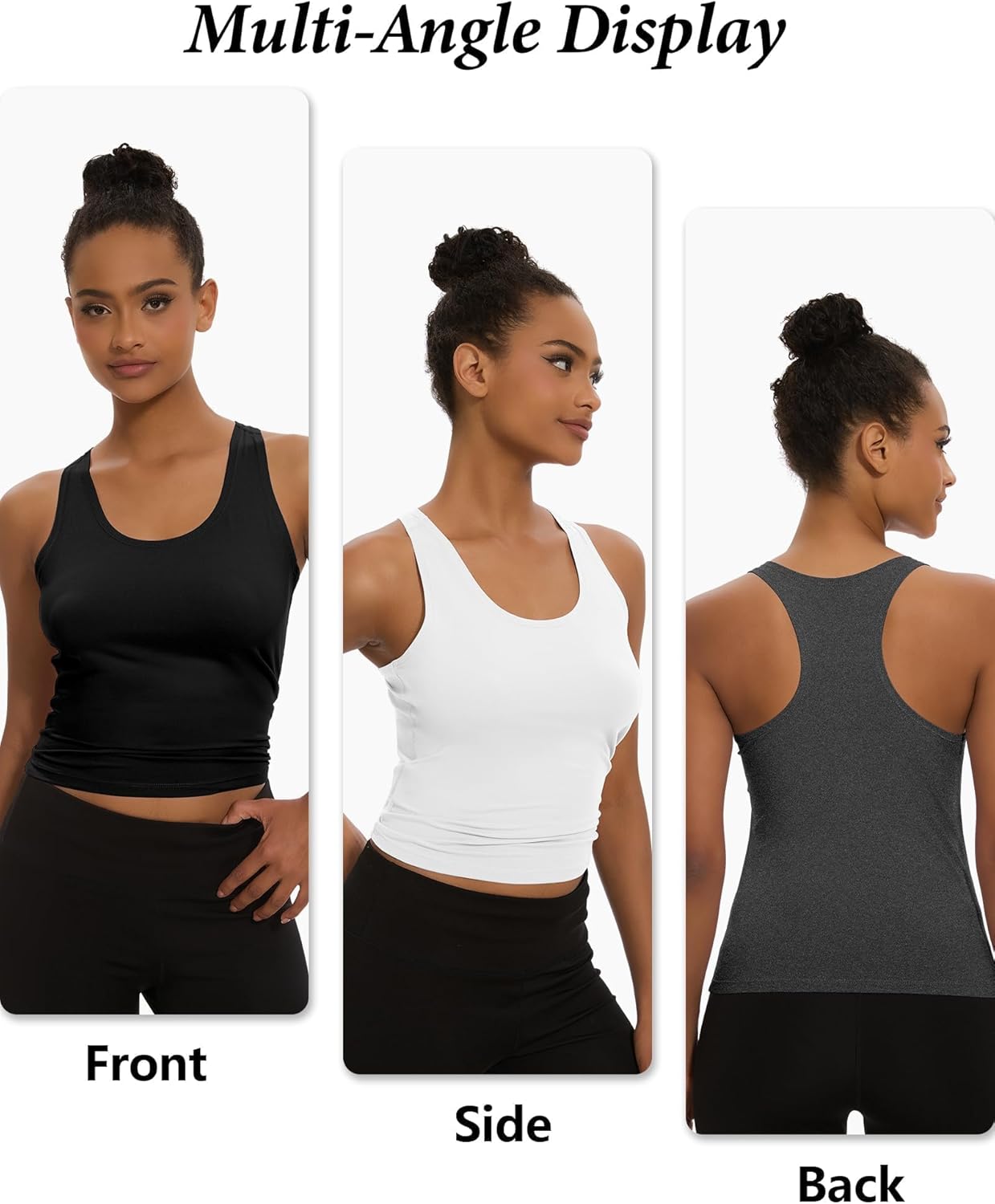 Dalavch 5 Pack Women's Workout Racerback Tank Tops Spandex Yoga Athletic Running Gym Sports Crop Tops for Women - Image 5