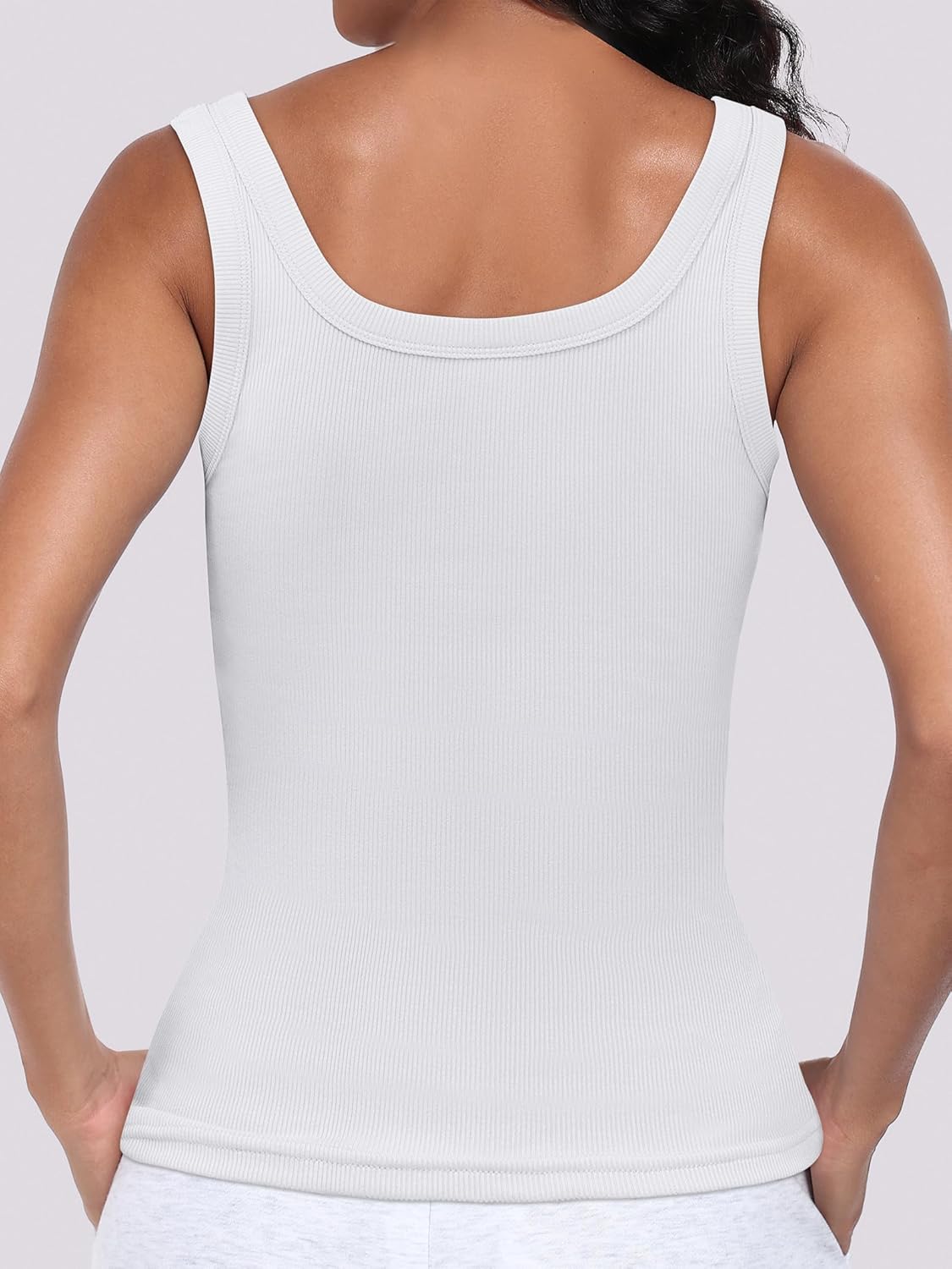 ANRABESS Womens Sleeveless Scoop Neck Tank Top Ribbed Fitted Summer Basic Slim Cute Tops 2026 - Image 5