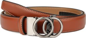 MILORDE Womens Ratchet Leather Dres...