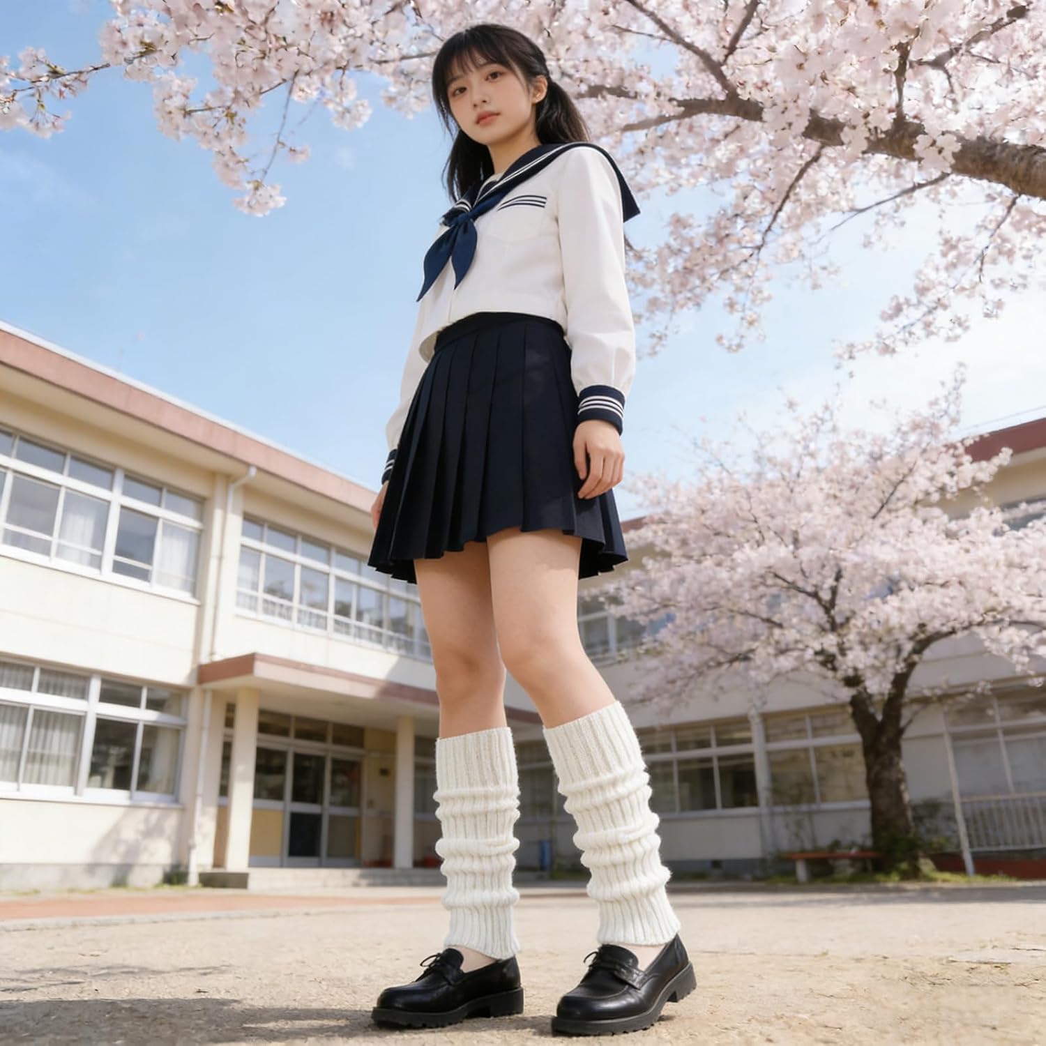 Junely Leg Warmers Kawaii Leg Warmer Cute Legwarmers for Women Japanese Socks 80s Emo Goth Gyaru Accessories - Image 3