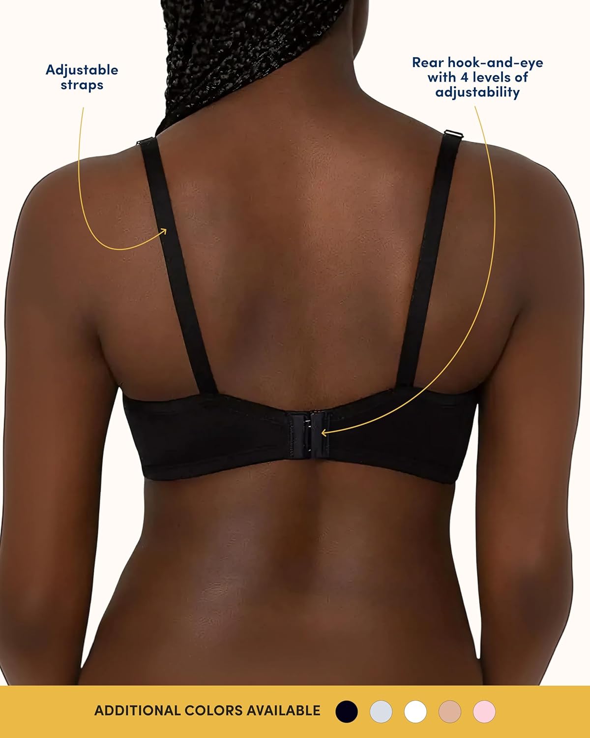 Fruit of the Loom Women's Smooth Cotton T-Shirt Bra - Ultra-Soft, Flexible, and Invisible Under Tees - Image 4