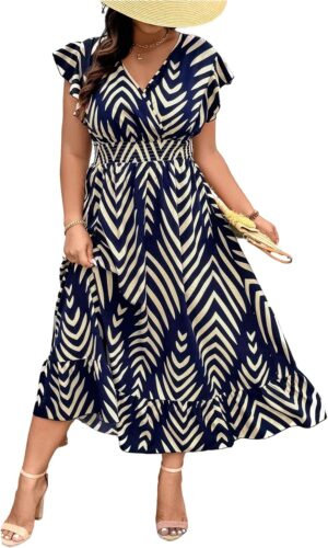 Floerns Women’s Plus Size Che...