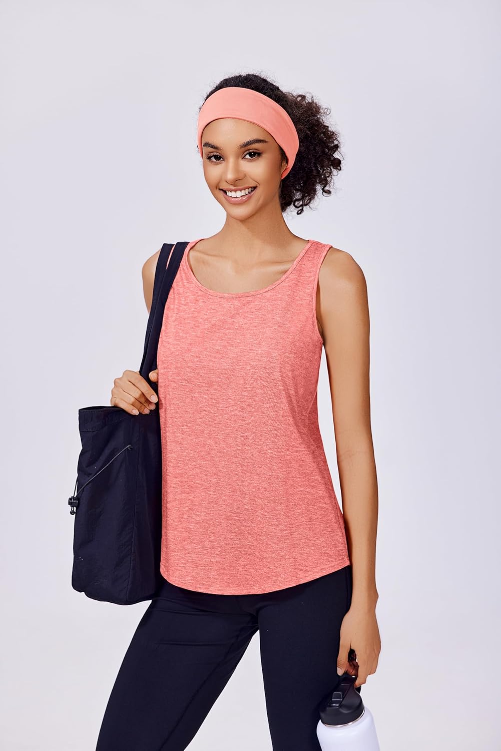PINSPARK Workout Tops for Women Racerback Tank Top Pack Sleeveless Athletic Running Tops Loose Gym Shirt Quick Dry Yoga Tank - Image 5