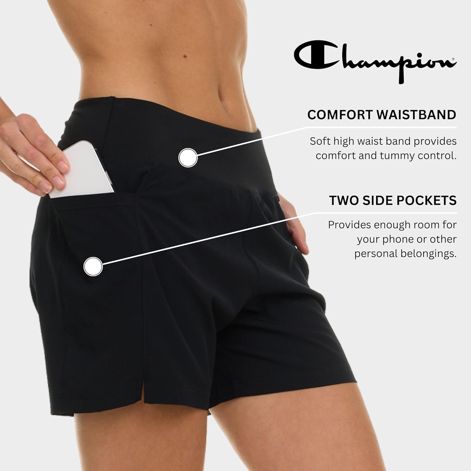 Champion Swim Board Shorts for Women, 5"/7” Swim Shorts Women with Pockets for Beach, Pool, Summer - Image 6