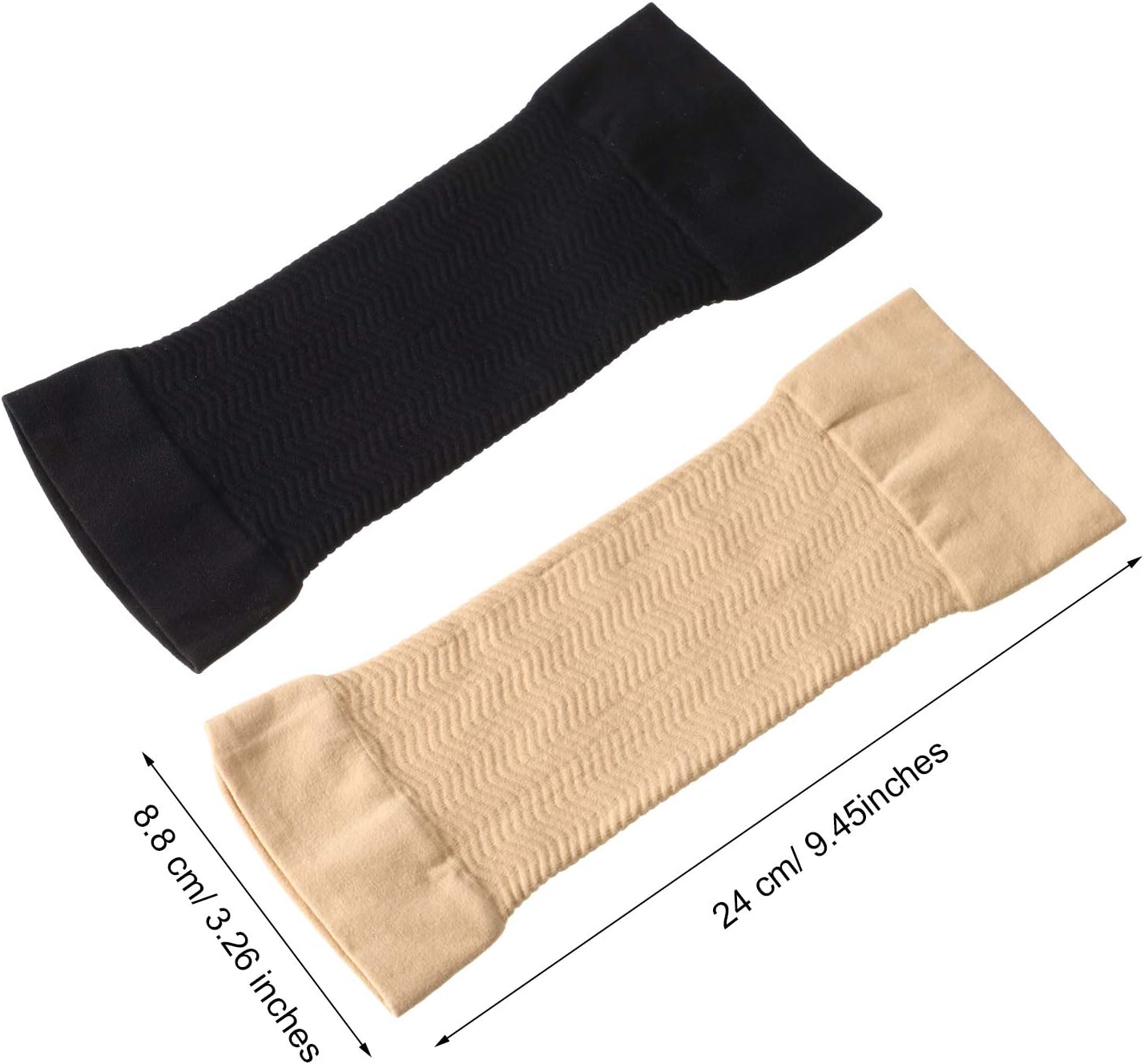 WILLBOND 4 Pairs Slimming Arm Shaper Sleeve for Women Men Upper Flabby Arm Sleeve for Slimming Sun Protection Tattoo Cover up - Image 5
