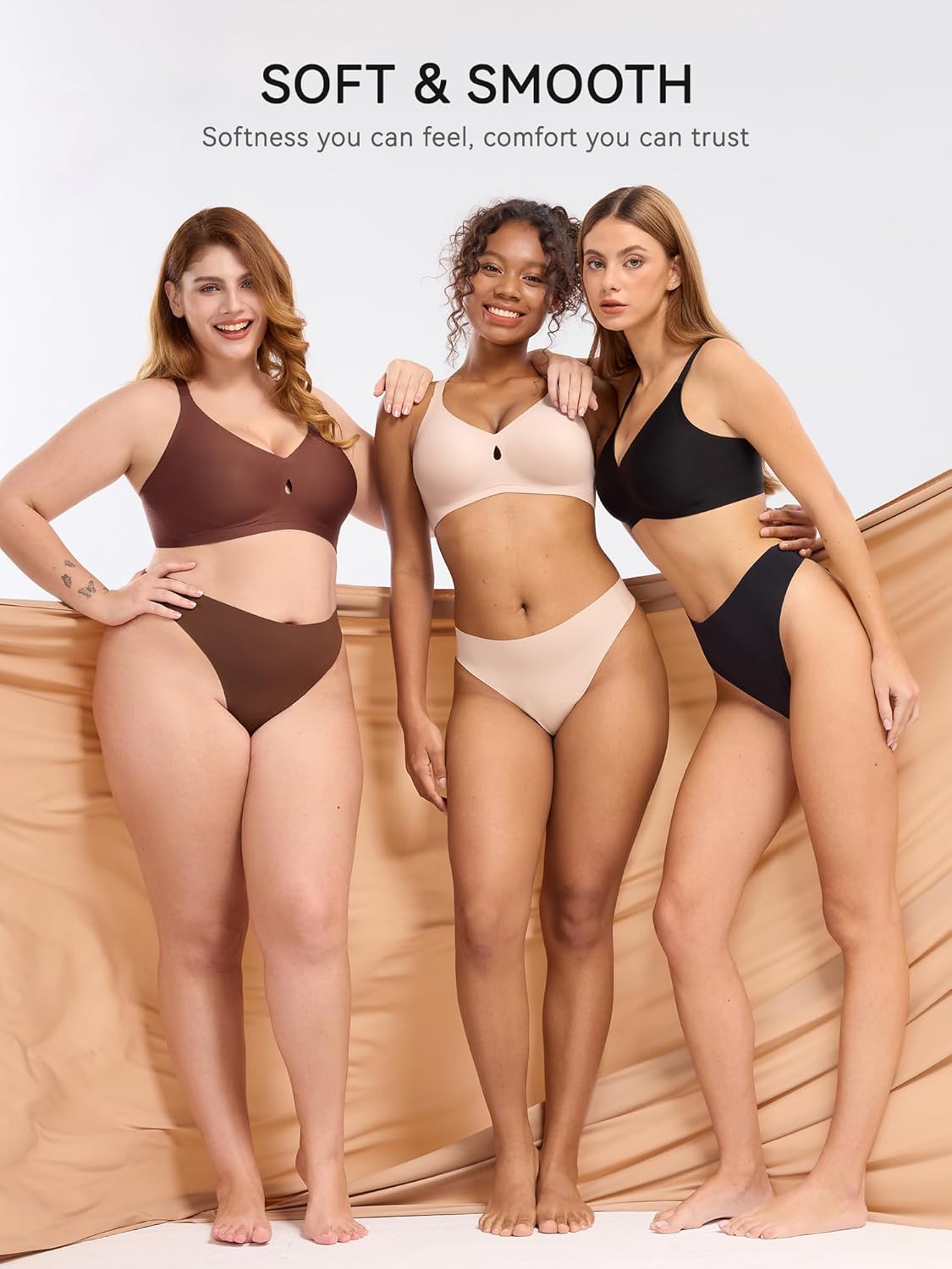 LUCKMEEY Bras for Women No Underwire Wireless Bras - Seamless Push Up Full Coverage Bralettes Comfortable Everyday Bra - Image 6