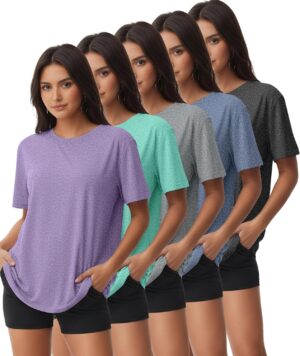 Kinglaman 5/6 Pack Workout Tops Gym...