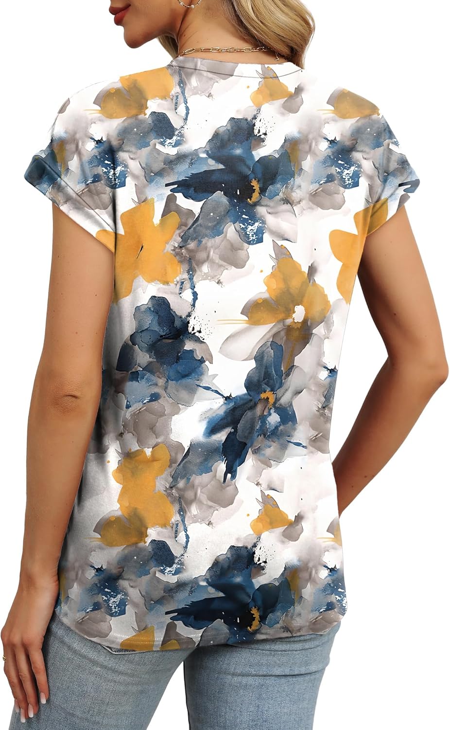 Alaroo Womens Summer Tops Short Sleeve Shirts Crew Neck Tshirt Cute Trendy Tunic Blouses (S-3XL) - Image 4