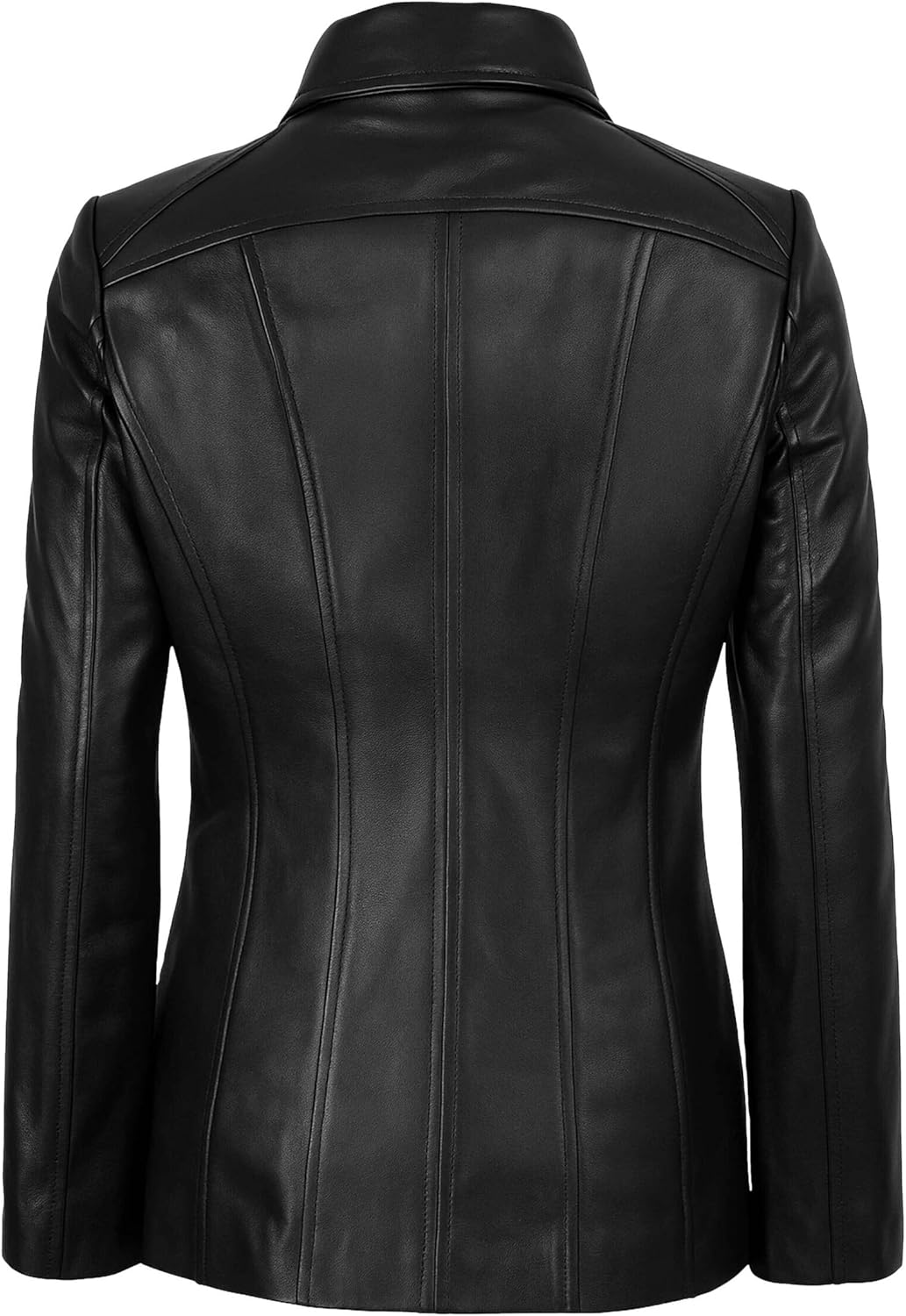 Women's Real Lambskin Leather Coats - Casual Style Long Genuine Leather Jackets for Women - Image 4