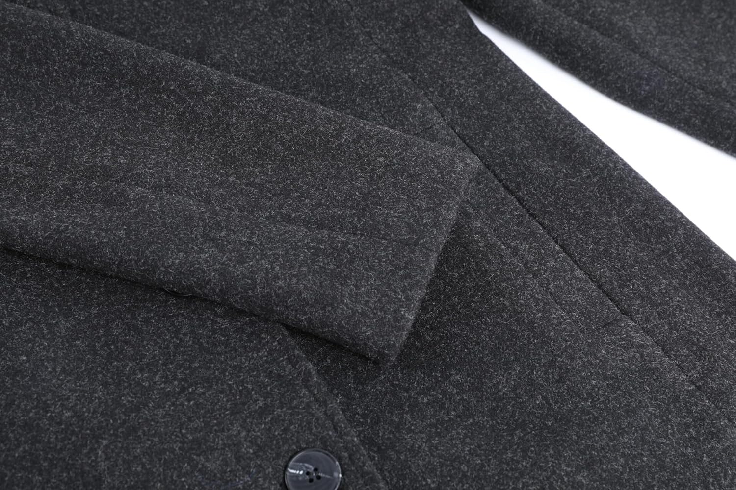 CHARTOU Women's Casual Thicken Wool Blend Stand Collar Single Breasted Pea Coat - Image 5