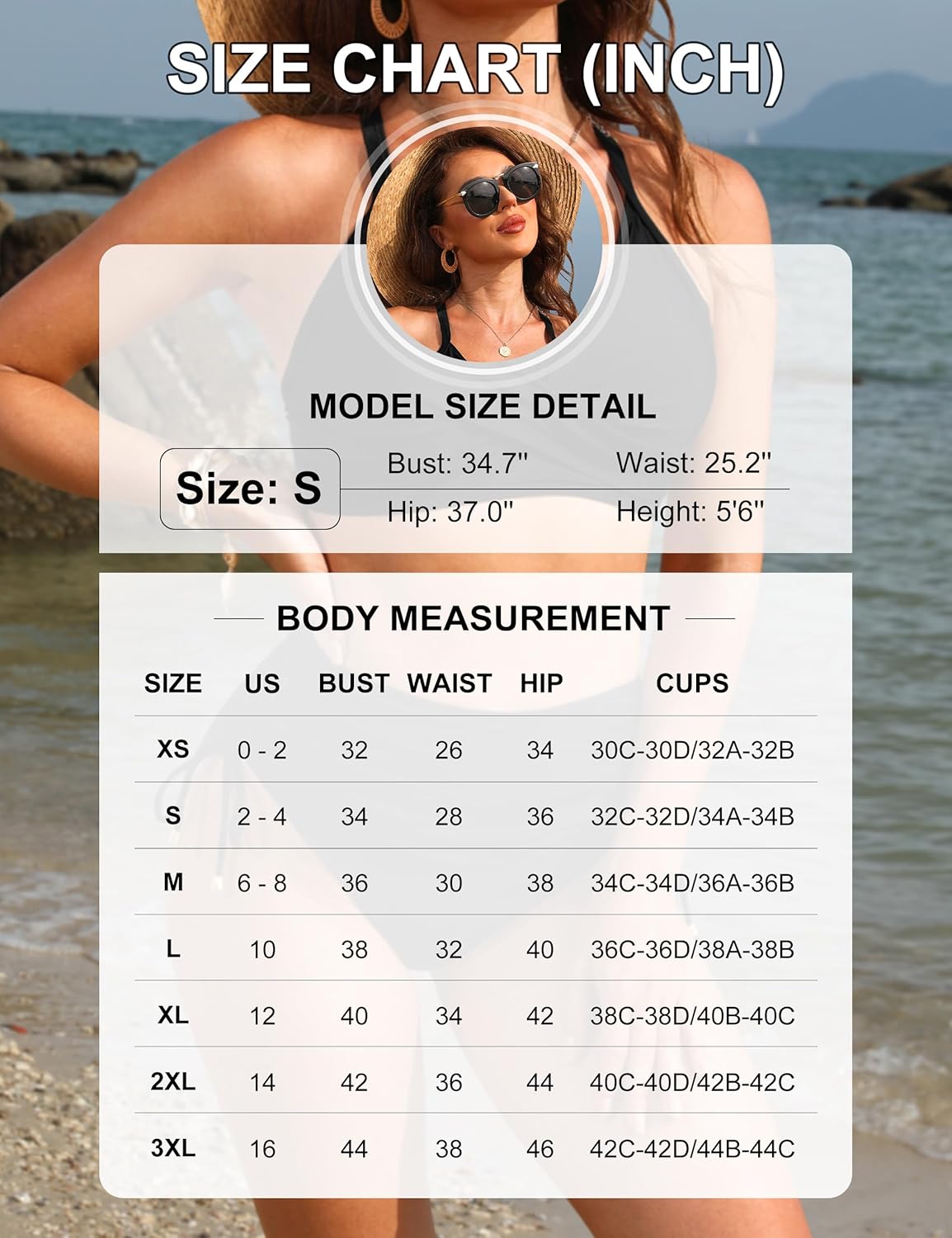 Blooming Jelly Womens High Waisted Bikini Sets Drawstring Tummy Control Swimsuits Crisscross Tie Back Bathing Suit - Image 6
