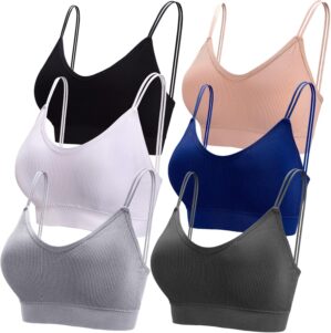 BQTQ 6 Pcs V Neck Bralettes for Wom...