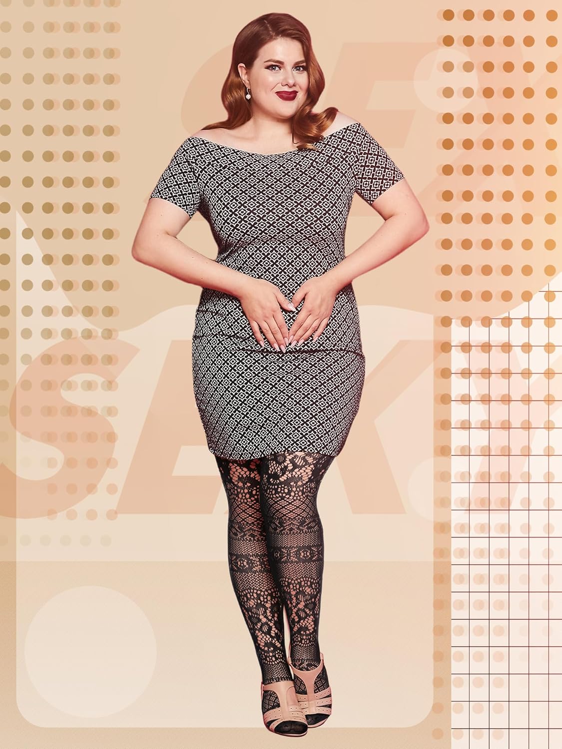 Jadive 6 Pairs Women Plus Size Fishnet Thigh High Stockings Suspender Garter Belt Lingerie Pantyhose Tights - Image 5