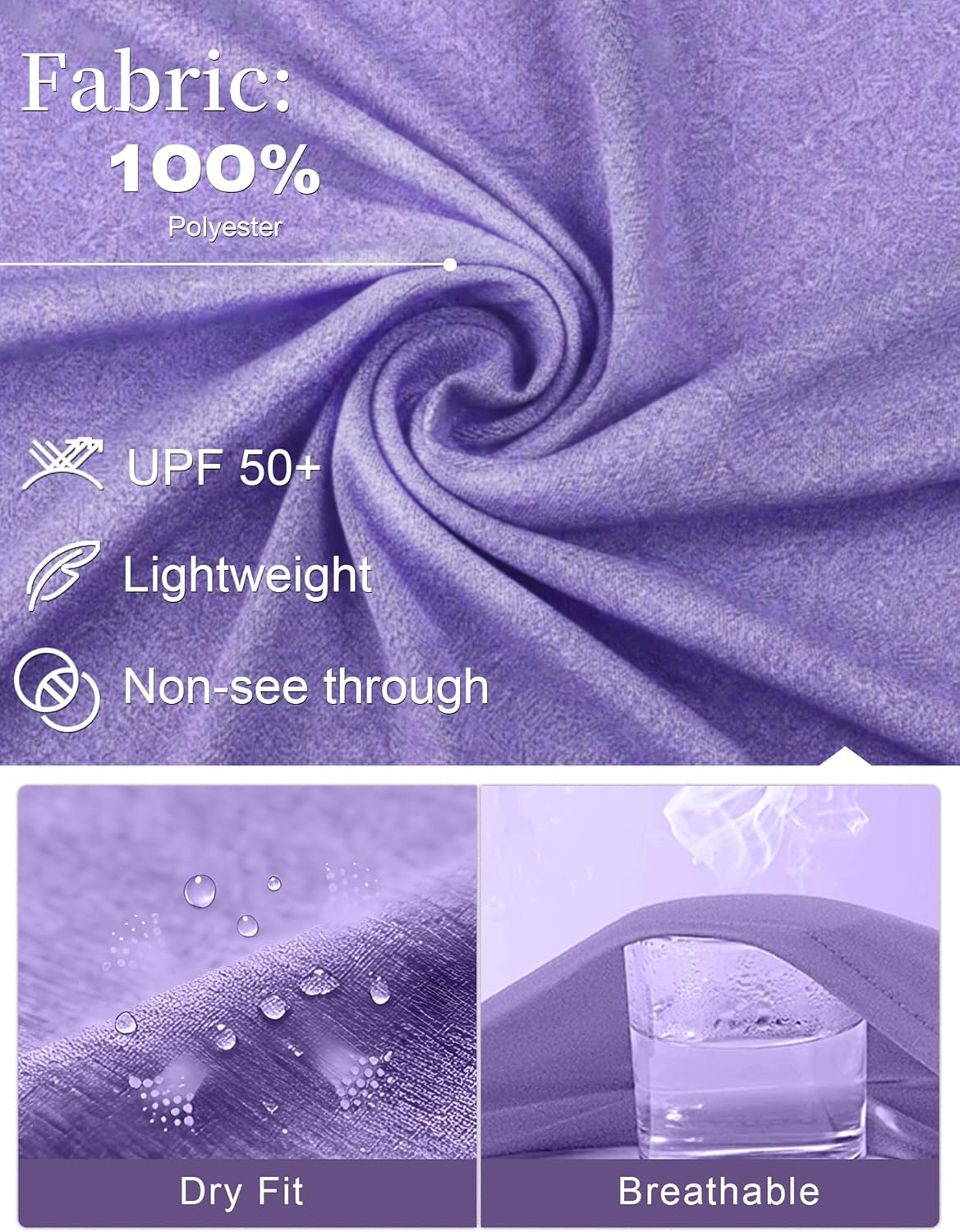 Kinglaman 5/6 Pack Workout Tops Gym Shirts for Women Dry Fit UPF 50+ Sun UV Protection Swim Athletic Yoga Tee T Shirts Tops - Image 5