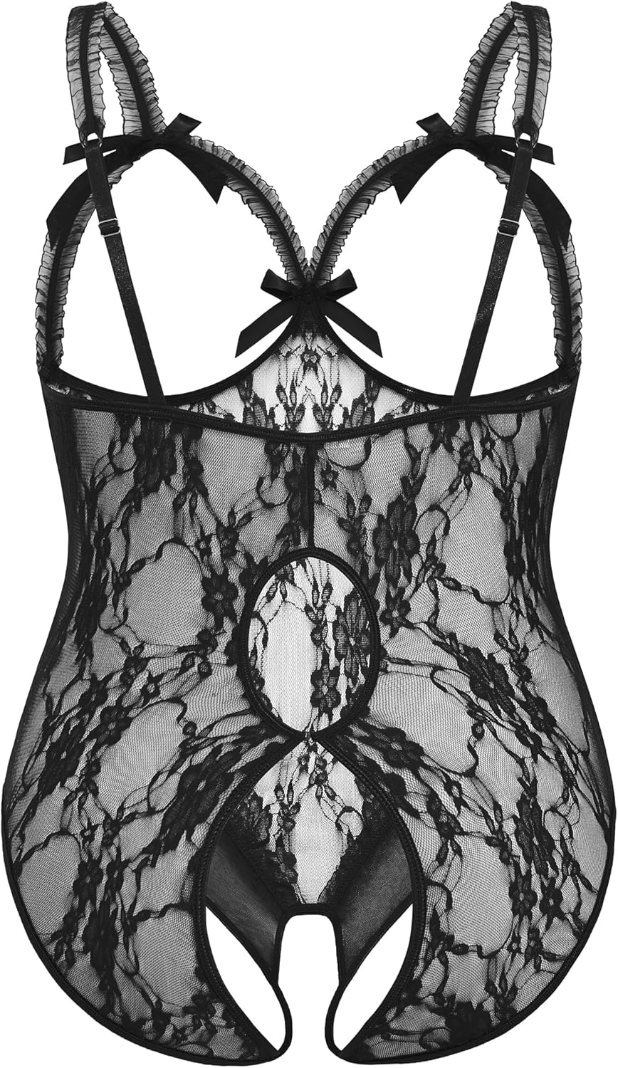 Avidlove Plus Size Lingerie Exotic Teddies Bodysuits One Piece Lace Babydoll Sleepwear - Image 3