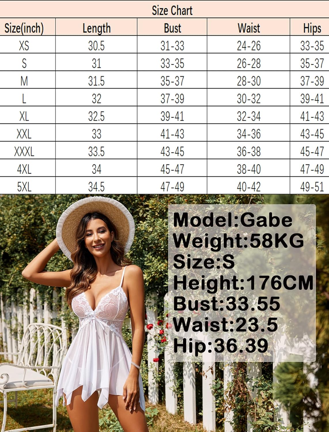 Avidlove Lingerie for Women Lace Babydoll Sleepwear Boudoir Outfits Plus Size Langeray XS-5XL - Image 7