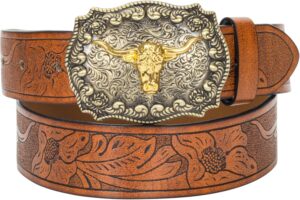 Western-PU-Leather-Belts for Men an...