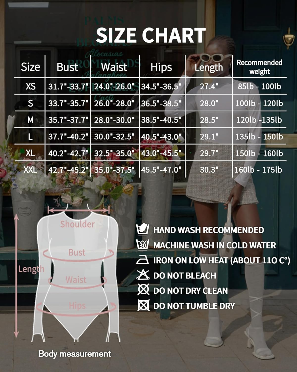 MANGOPOP Women's Mock Turtle Neck Long Sleeve Tops Bodysuit Jumpsuit - Image 6