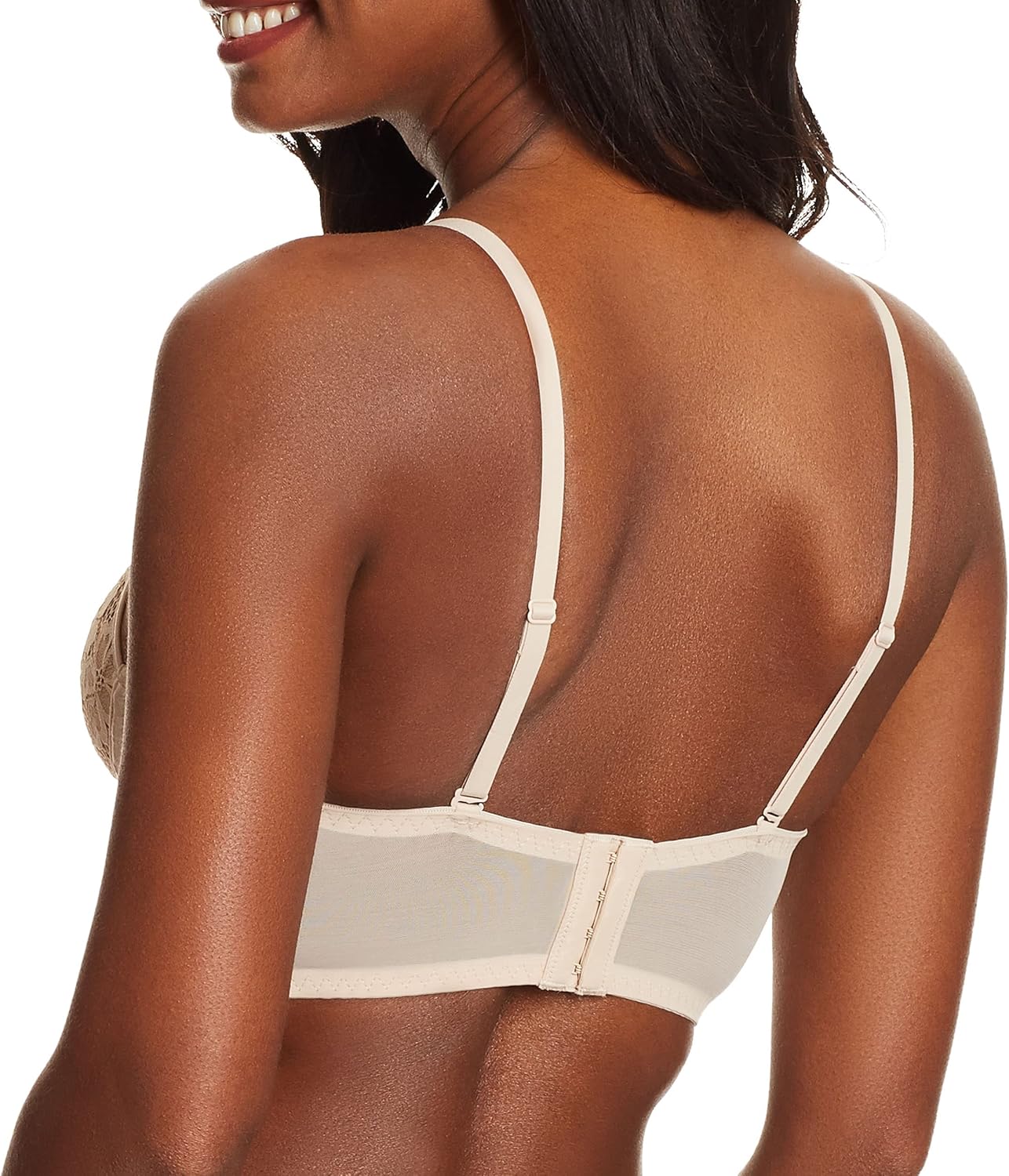 Maidenform Women's Lace Bralette, Padded Longline Bralettes, Convertible Wireless Bras for Women (Plus - Image 3