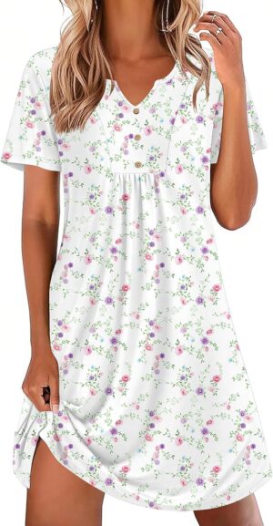 Ekouaer Nightgowns for Women Cotton...