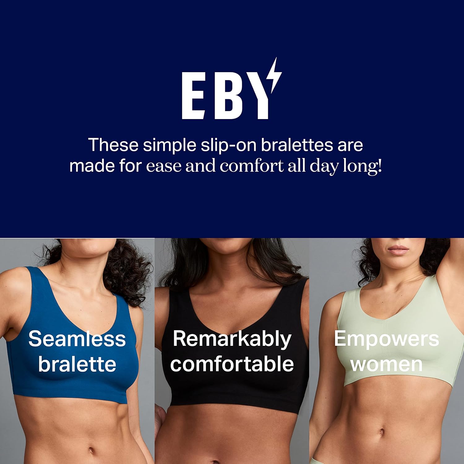 EBY Wireless Bralette Bras for Women, Seamless and Wireless with Wide Comfort Straps - Image 8
