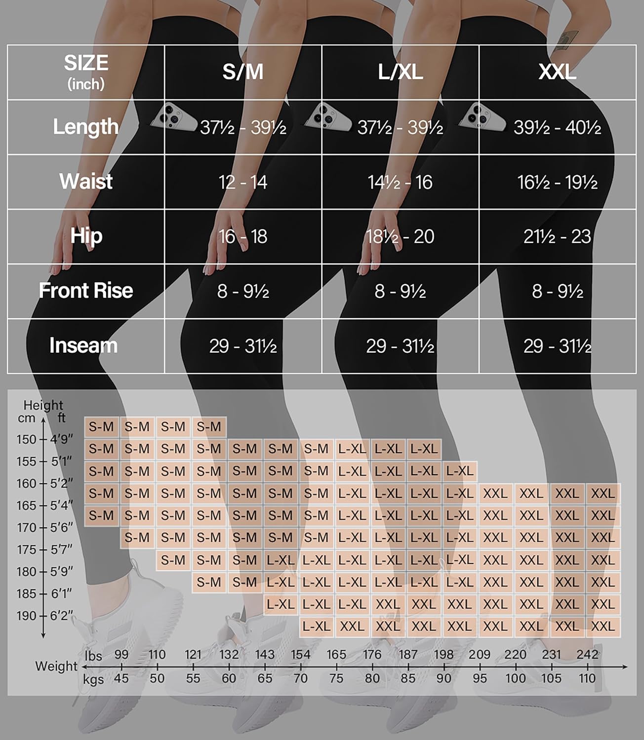 Blisset 3 Pack High Waisted Leggings for Women with Pockets Soft Active Tummy Control Pants for Yoga Running & Daily Wear - Image 6