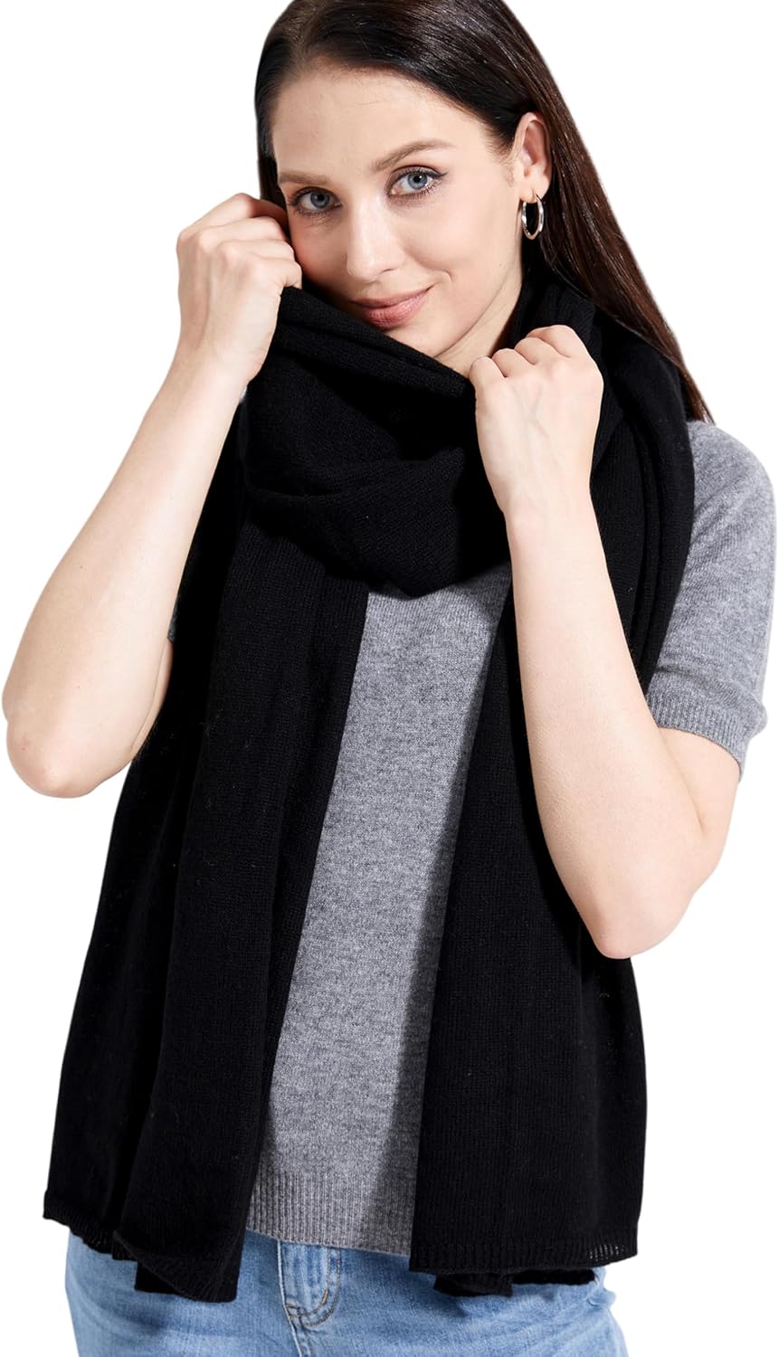 Soft Cashmere Blend Wrap Chic Scarf Stole for Women Wayfarer Travel Extra Large 87"x28" - Image 4