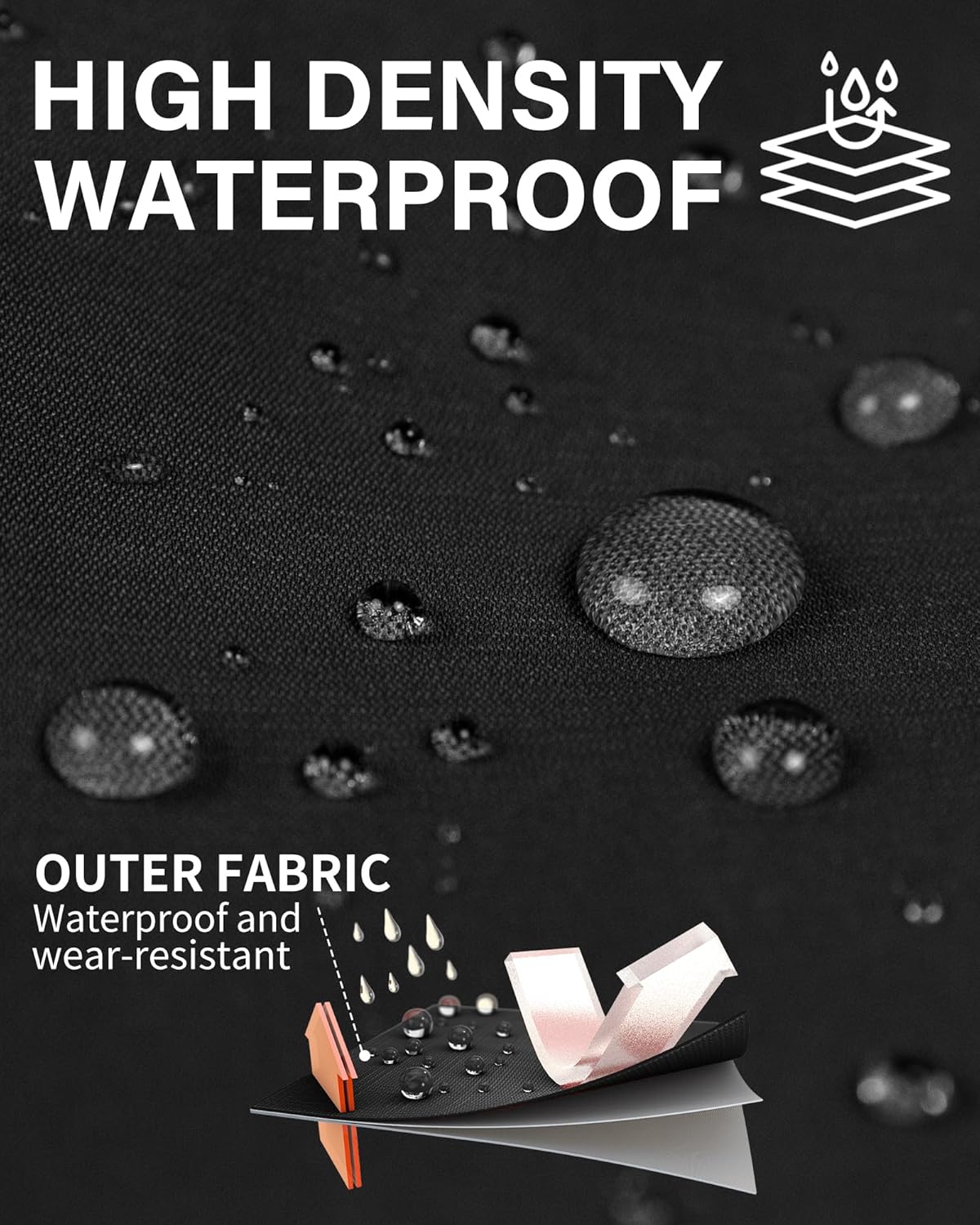 iCreek Women's Rain Jacket Packable Long Raincoat Hooded Plaid Lined Trench Coat Waterproof Windproof Lightweight for Outdoor - Image 6