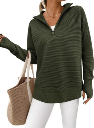 PRETTYGARDEN Womens Long Sleeve Qua...