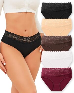 Cotton Underwear for Women Lace Tri...