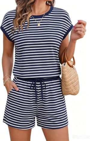 Ekouaer Womens Rompers for Summer C...