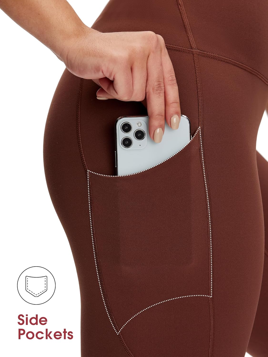 NANJI High Waisted Leggings with Pockets for Women - Buttery Soft, Stretch Yoga Pants, Squat Proof Casual Workout Leggings - Image 3