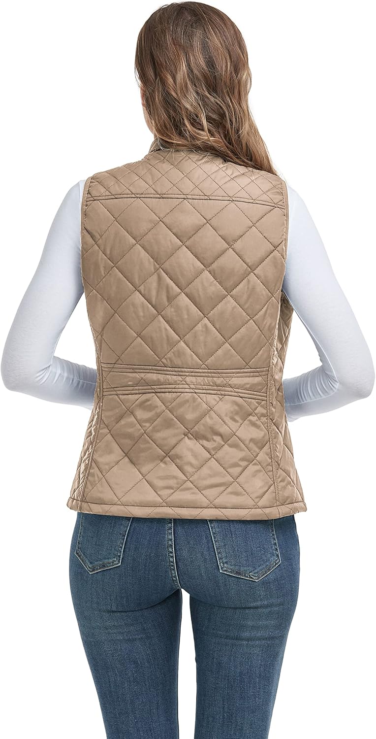 LONGKING 2025 Upgraded, Women's Outwear Vest With One Inner Pocket - Stand Collar Lightweight Zip Quilted Vest for Women - Image 4