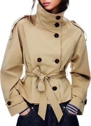 Women’s Cropped Trench Coat D...