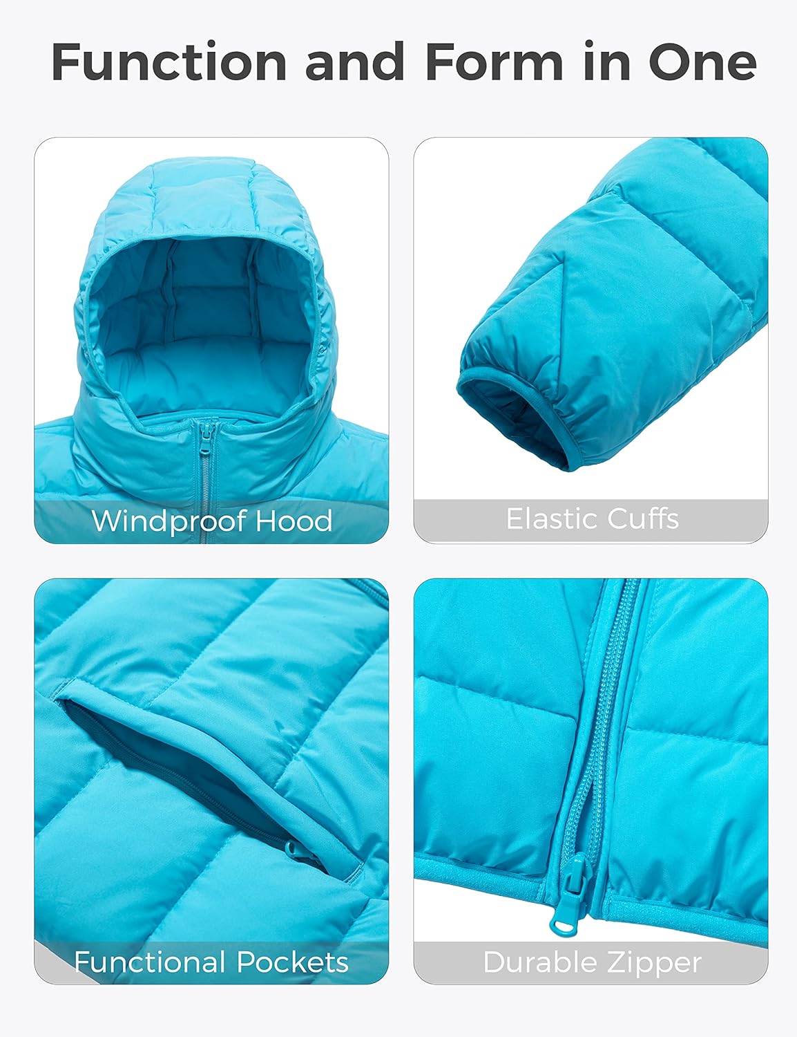 wantdo Women's Plus Size Lightweight Jackets Full-Zip Quilted Warm Jacket with Hood - Image 6