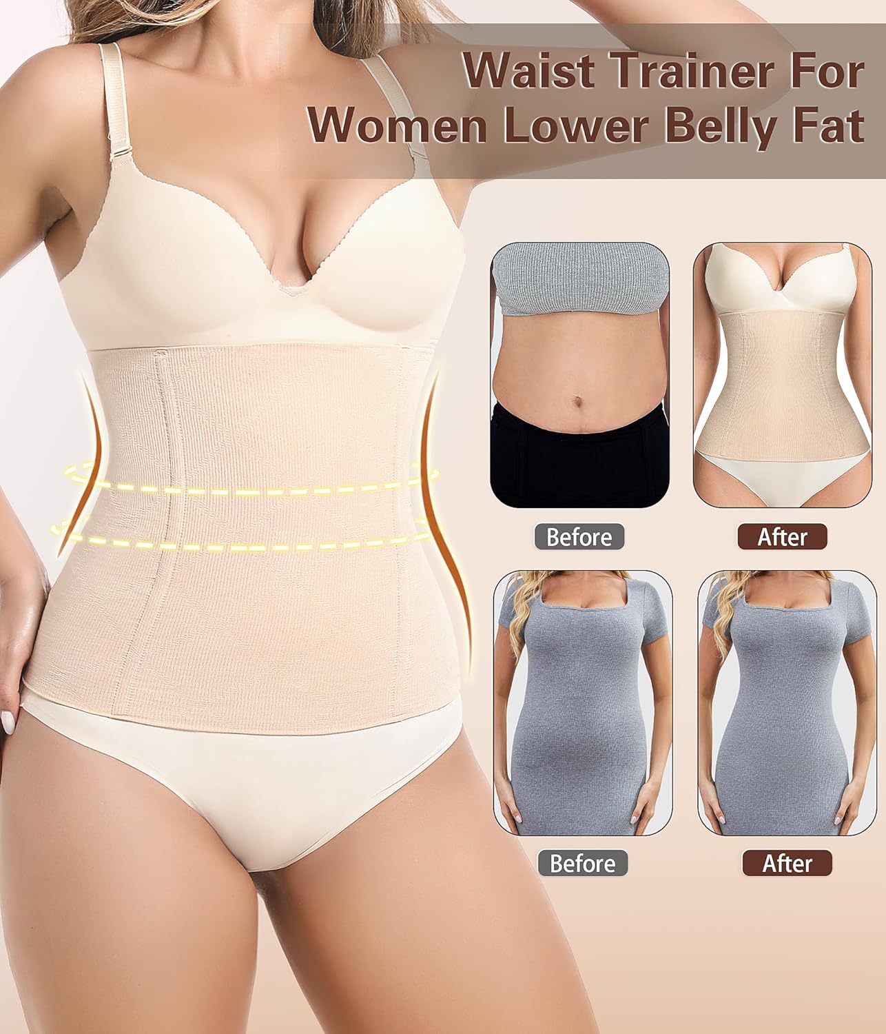 sellto Waist Trainer for Women Tummy Control Postpartum Recovery Belt Waist Cincher Body Shaper - Image 2