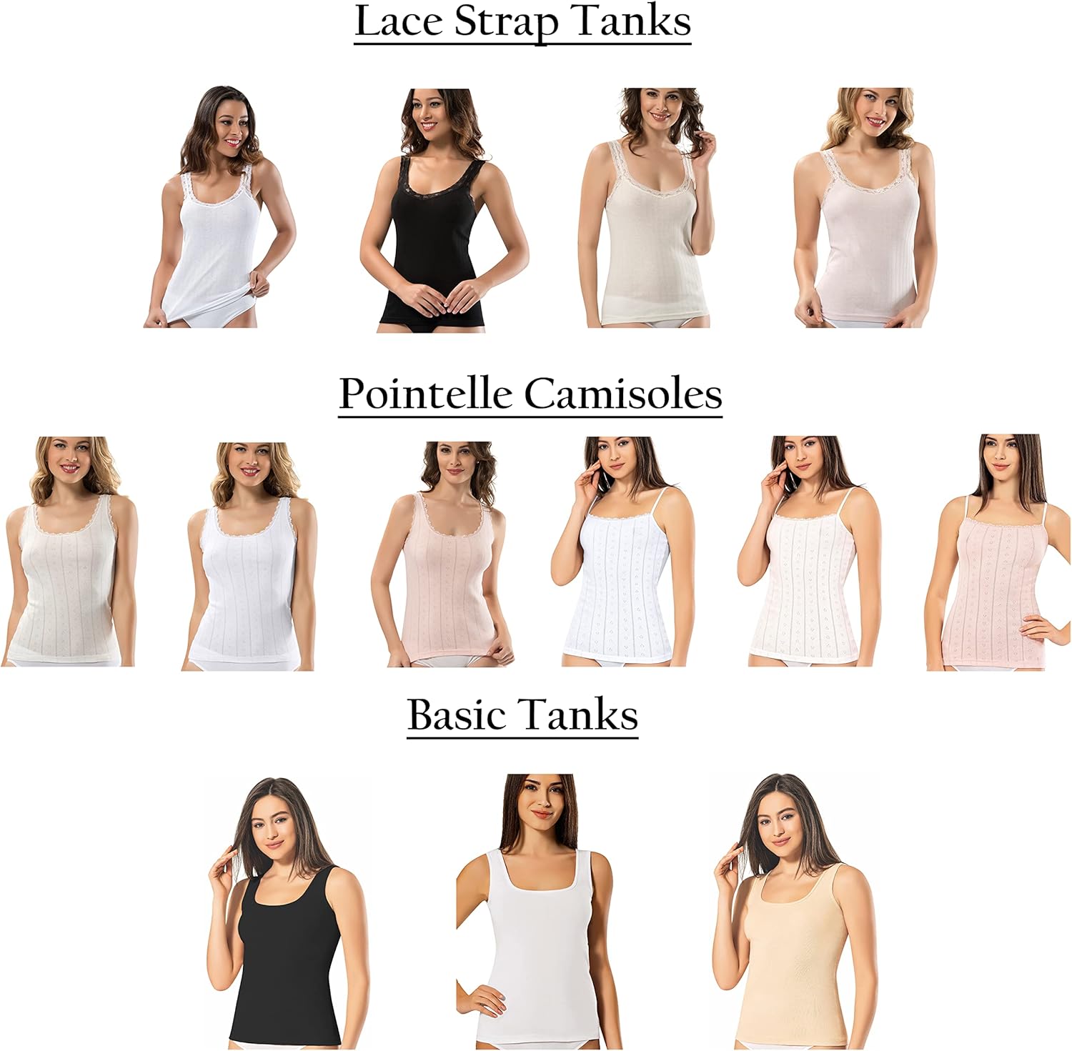 VAVONNE Camisole for Women, All Cotton, Airy Soft Comfy Tank Tops Cami Undershirt - Image 6